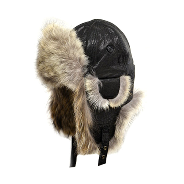 Coyote Fur Aviator Hat